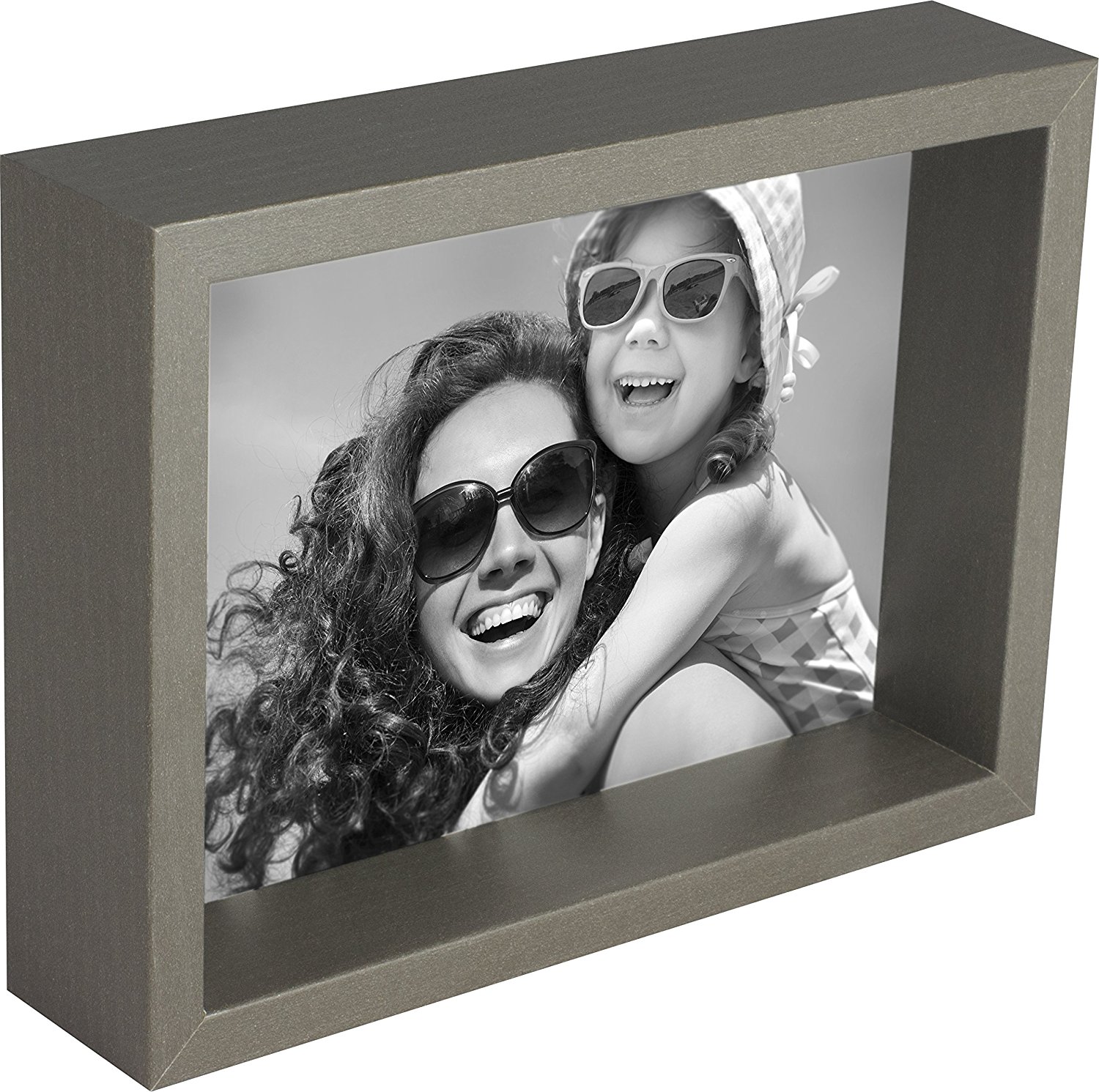 5 x 7-Inch Box Picture Photo Frame, Grey