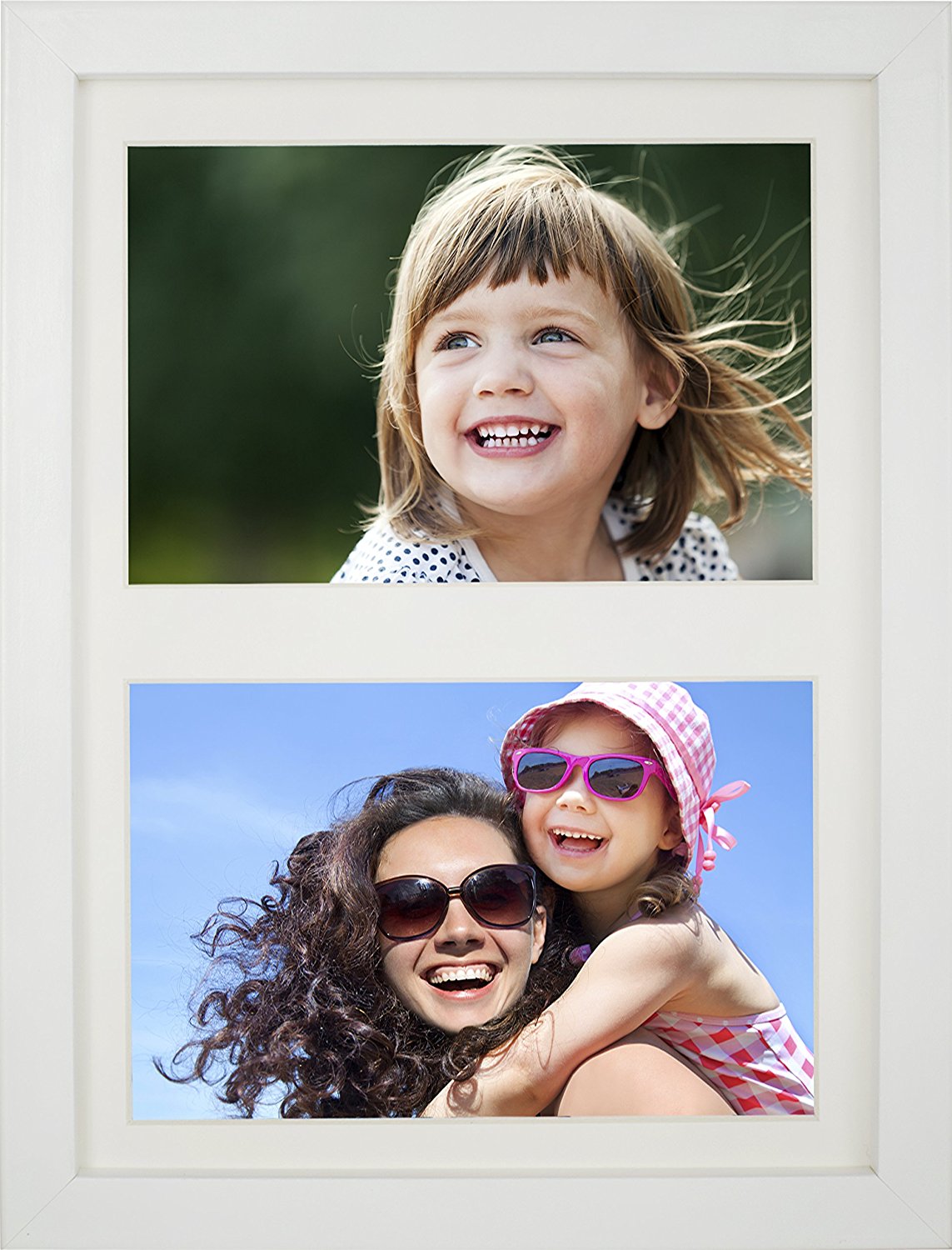 18 x 23 cm (7 x 9-Inch) - 2 Aperture Picture Photo Frame for 6 x 4-Inch photo, WHITE